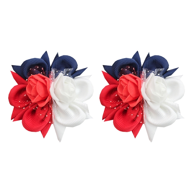 independence day flower hair clip