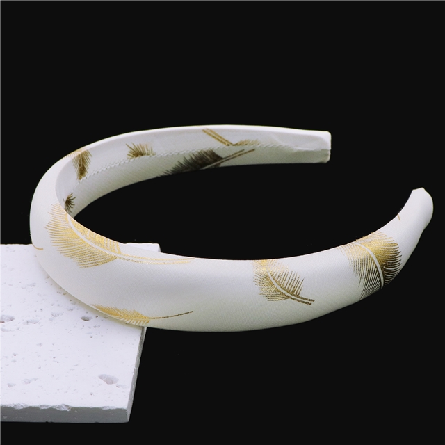 hot stamping feather chiffon high cranial hairband