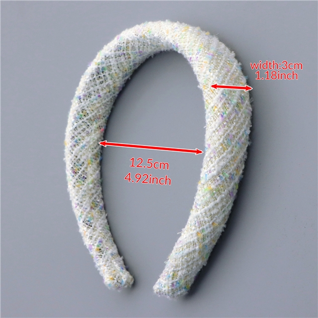 woolen bright silk woven small fragrant high cranial hairband
