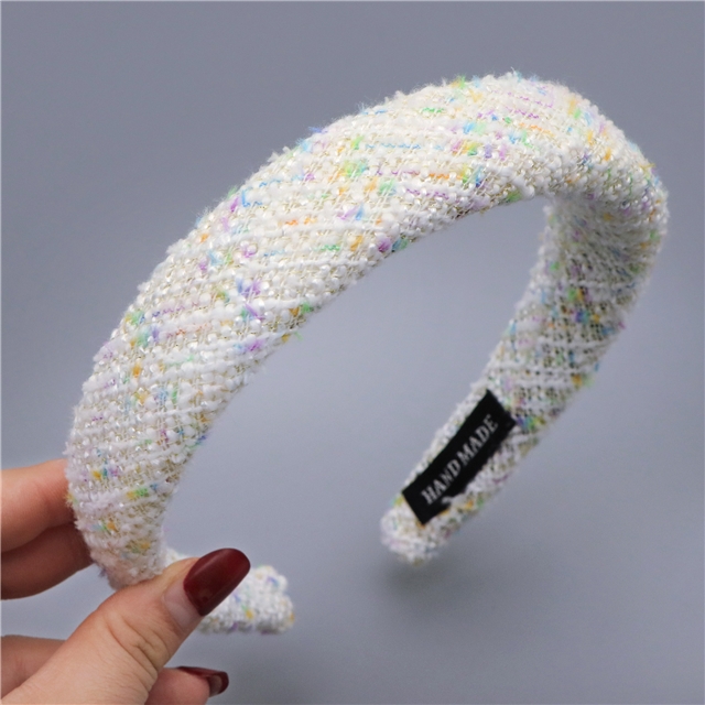 woolen bright silk woven small fragrant high cranial hairband