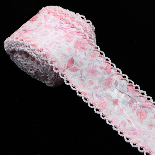 flower double layer two-color hook ribbon（5yard/roll）