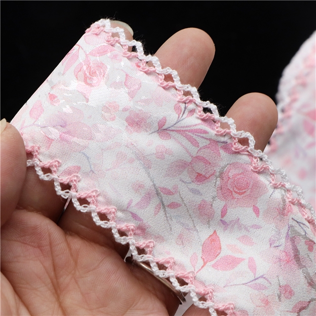 flower double layer two-color hook ribbon（5yard/roll）