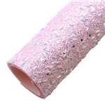 tube beads chunky glitter sequins star faux leather, 20*33cm,3#,pink
