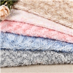 colorful single-sided long haired cotton lambskin fabric