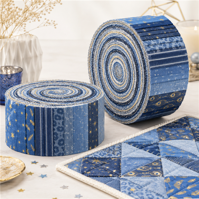 denim series sliced fabric set (10 styles/set,each size:6.3*50cm(2-1/2*19.7