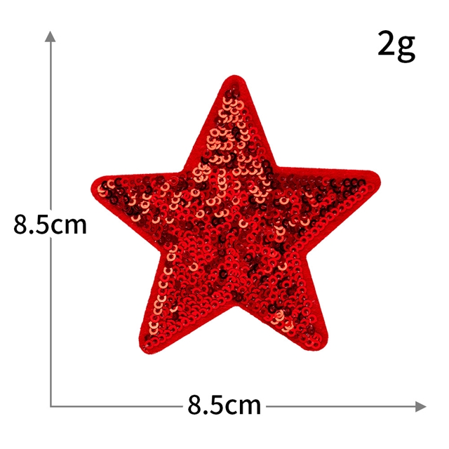 back with glue rayon+polyester independence day sequins embroidery patch (back with glue)