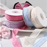 lace bow daisy embroidery woven ribbon