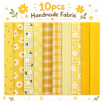 yellow series sliced fabric set (10 styles/set,each size:6.3*50cm)