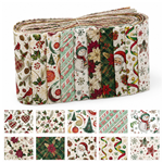 christmas series polyester cotton sliced fabric set (10 styles/set,each size:6.3*50cm)