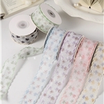 cherry blossom polka dot chiffon moon ribbon