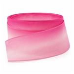 2'' Gradient color organza ribbon, hotpink