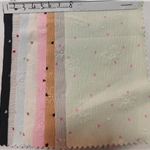 plain offset printed flower pleated heart printed polyester fabric