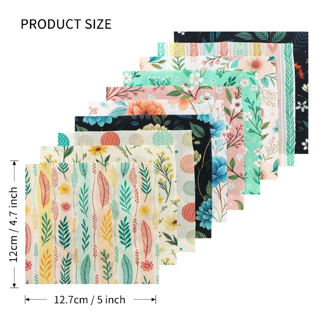 polyester cotton flower series polyester cotton sliced fabric set