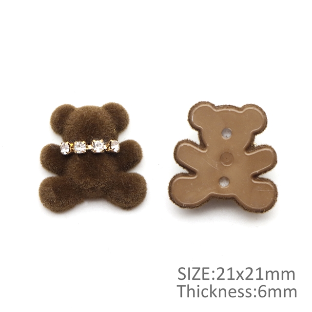 resin+velvet velvet rhinestone animal 3d resin accessories