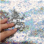 laser mermaid sequin reversible sequin dragon scale fabri