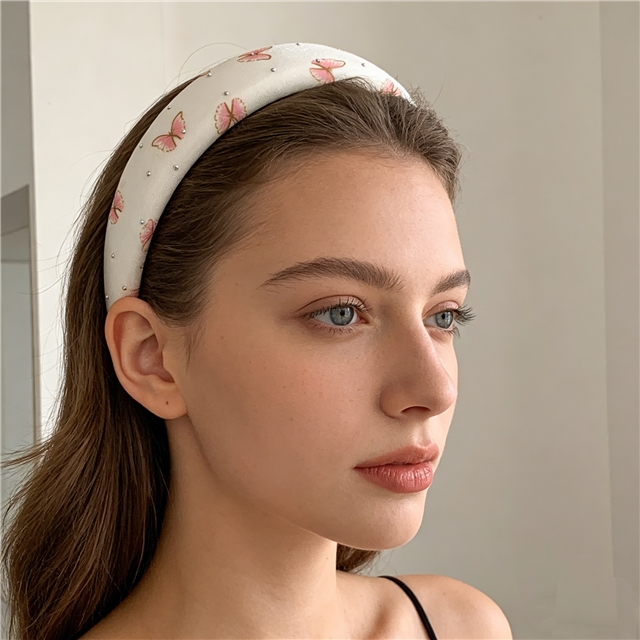 hot stamping butterfly organza high cranial hairband