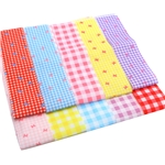 plaid bow series polyester cotton sliced fabric set (10 styles/set,each size:6.3*50cm)