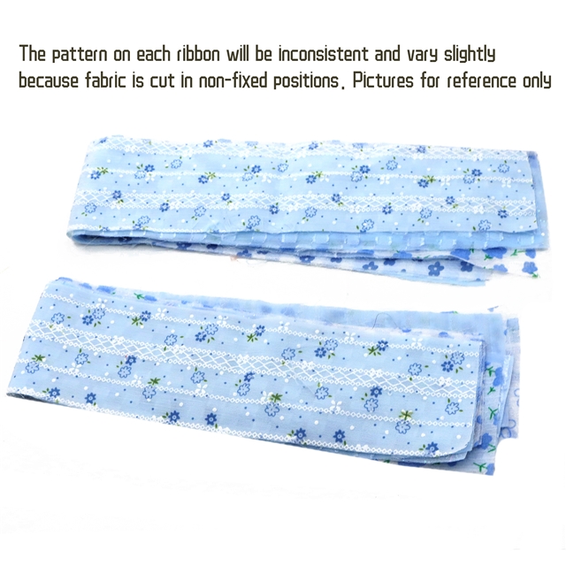 blue series chiffon sliced fabric set (10 styles/set,each size:6.3*50cm(2-1/2*19.7