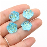 transparent flower 3d resin accessories