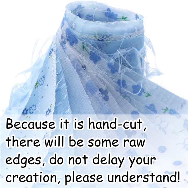 blue series chiffon sliced fabric set (10 styles/set,each size:6.3*50cm(2-1/2*19.7