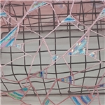 embroidered sequins with random patterns on mesh fabric