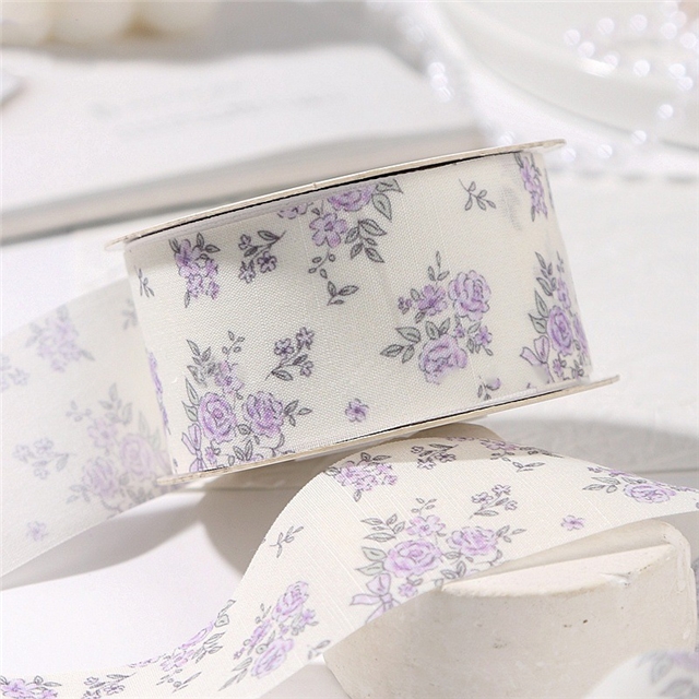 rose printed ribbon
