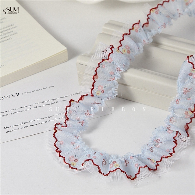 bow strawberry mesh moon ribbon