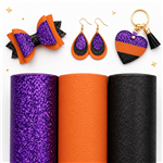 halloween color faux leather set (3 pcs/set)
