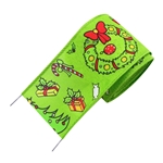 63mm christmas series flax line edged wired ribbon