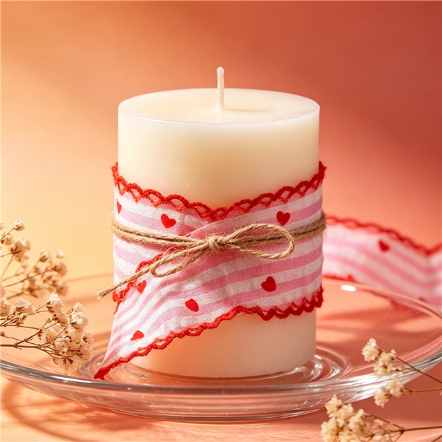bubble striped heart  double layer two-color hook ribbon（5yard/roll）