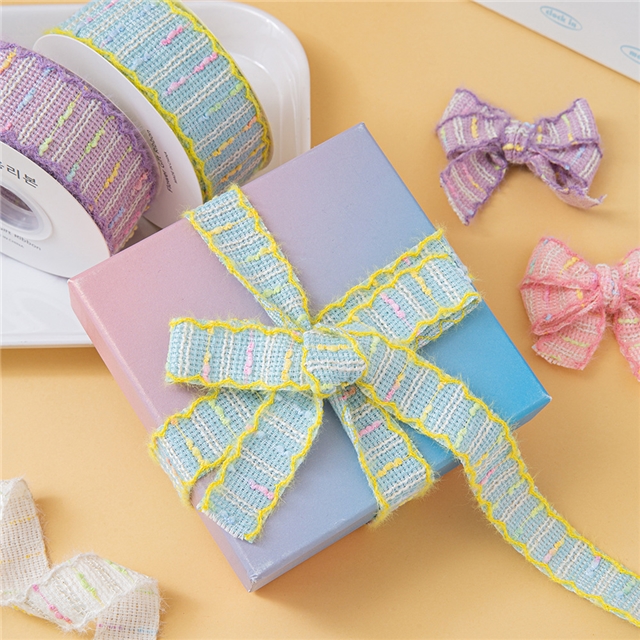 knitted Macaron small fragrance moon ribbon （5yards/roll）