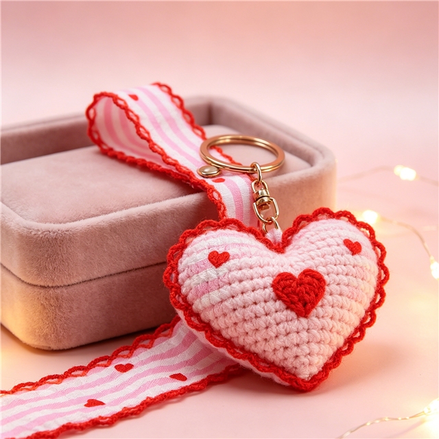 bubble striped heart  double layer two-color hook ribbon（5yard/roll）