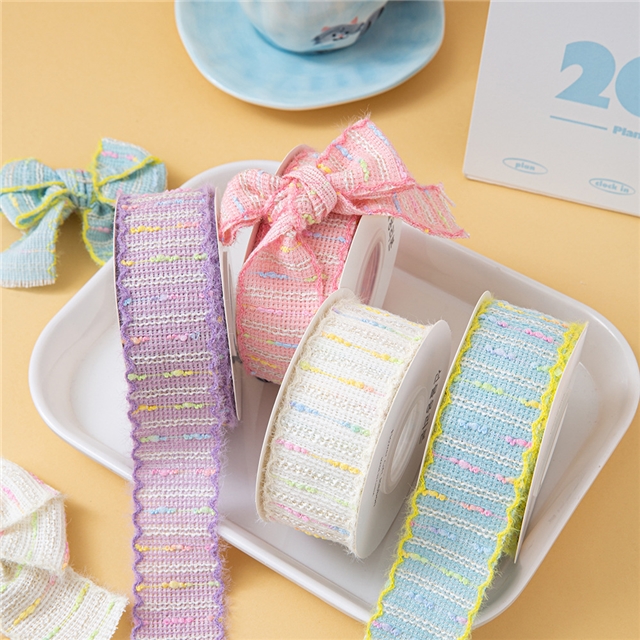 knitted Macaron small fragrance moon ribbon （5yards/roll）