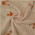 grid jacquard polyester-cotton rabbit print fabric