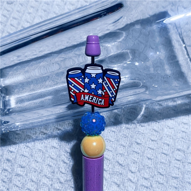 silicone independence day series silicone beads