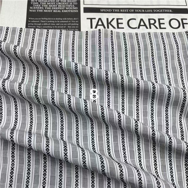 geometric striped yarn dyed jacquard fabric