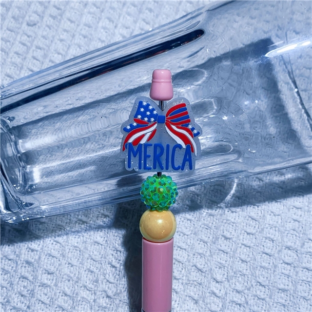 silicone independence day series silicone beads