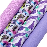 purple series faux leather set (4 pcs/set)