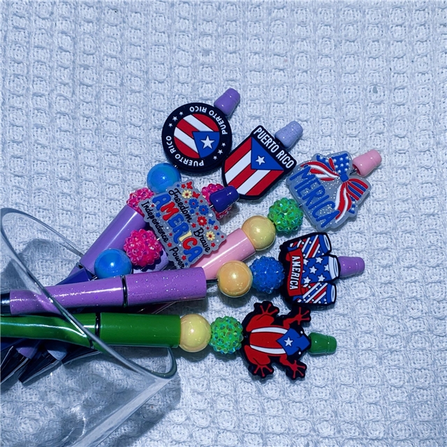 silicone independence day series silicone beads