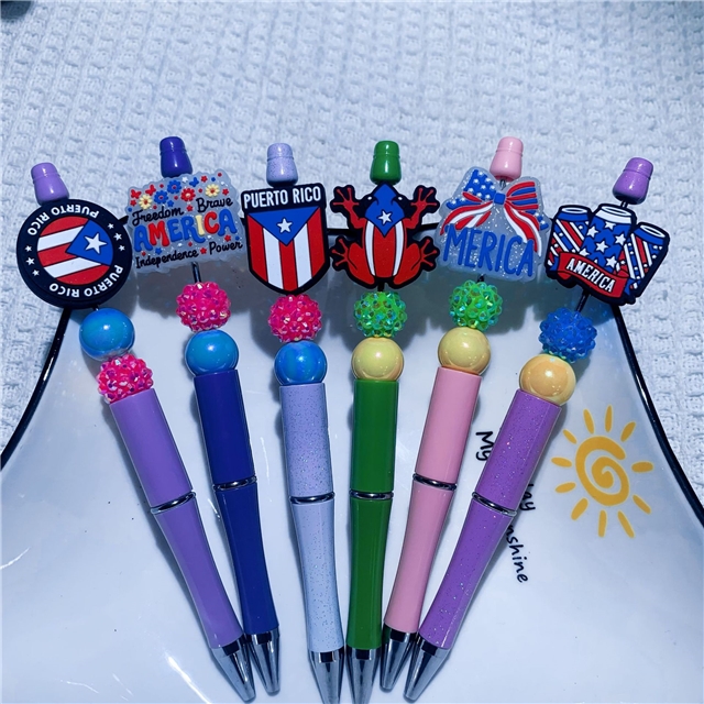silicone independence day series silicone beads