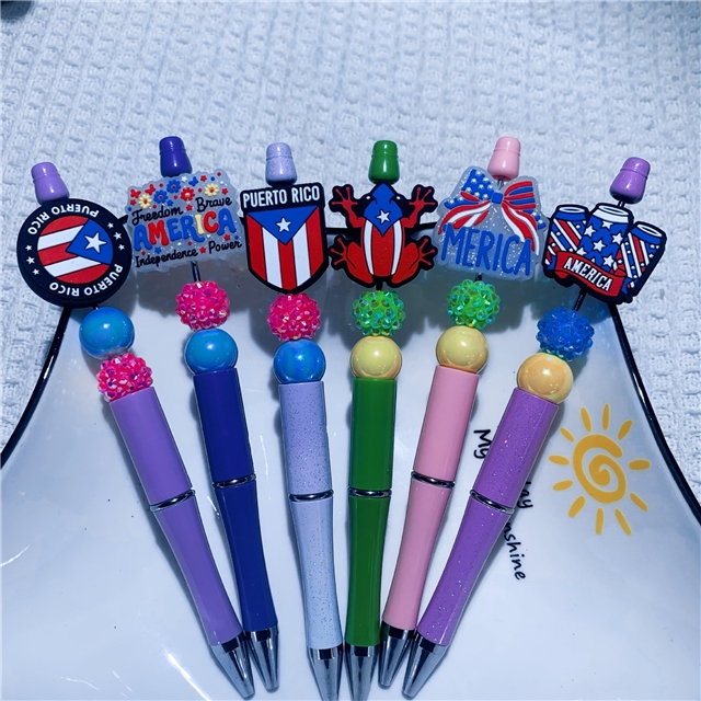 silicone independence day series silicone beads