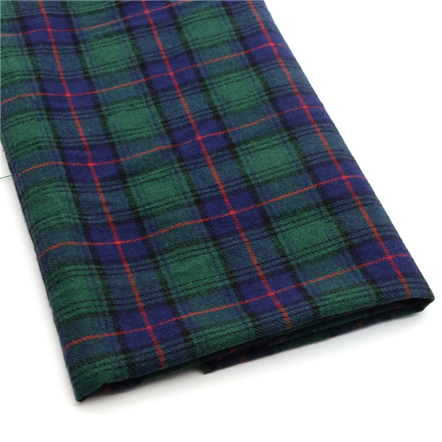 polyester cotton twill brushed yarn dyed checkered fabric