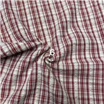 polyester cotton bubble pleated jacquard yarn dyed checkered fabric