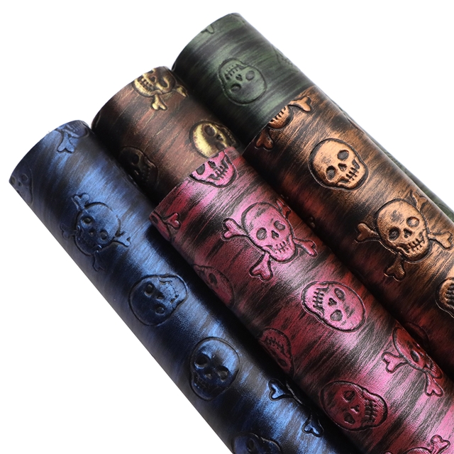 synthetic leather bump texture skull rubbing faux leather
