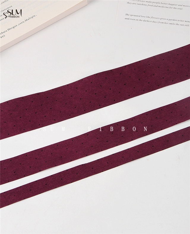 single sided corduroy small round dot ribbon