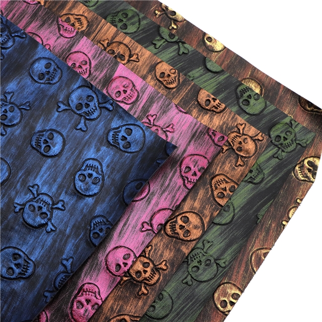 synthetic leather bump texture skull rubbing faux leather