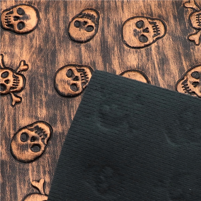 synthetic leather bump texture skull rubbing faux leather