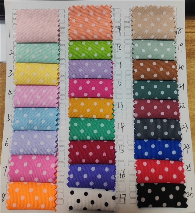 offset printing dot twill polyester fabric