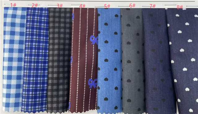 heart bow plaid printed fabric