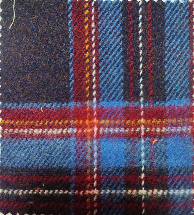twill brushed woolen weaving plaid small fragrant fabric